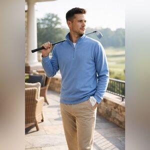 Peter Millar Crown Sport Etide 1/4 Zip Golf Pullover Performance Mens M
